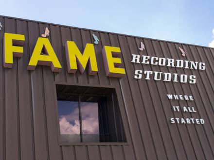 FAME Recording Studio sign